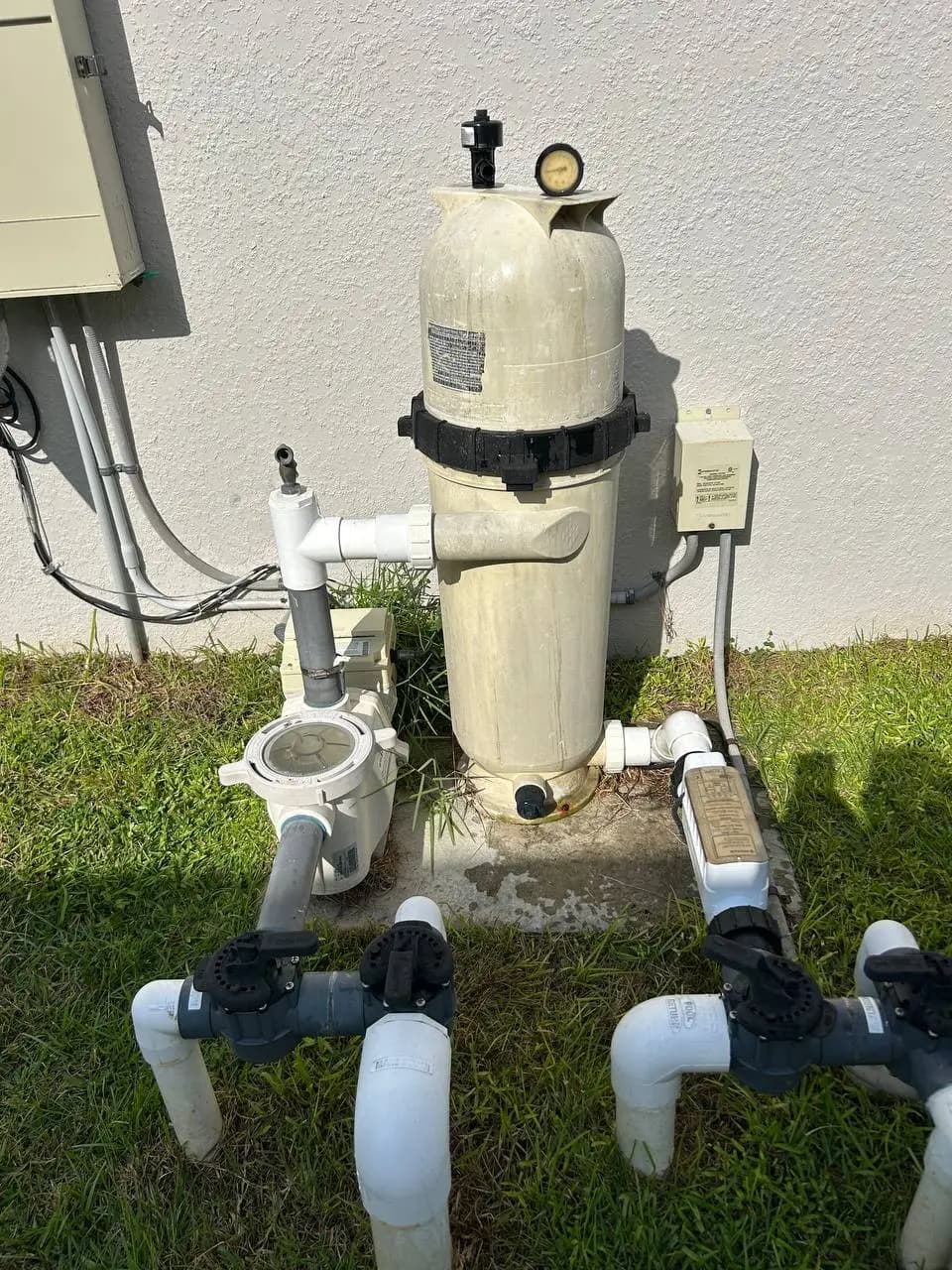 Plumbing and pump repair on residential pool system